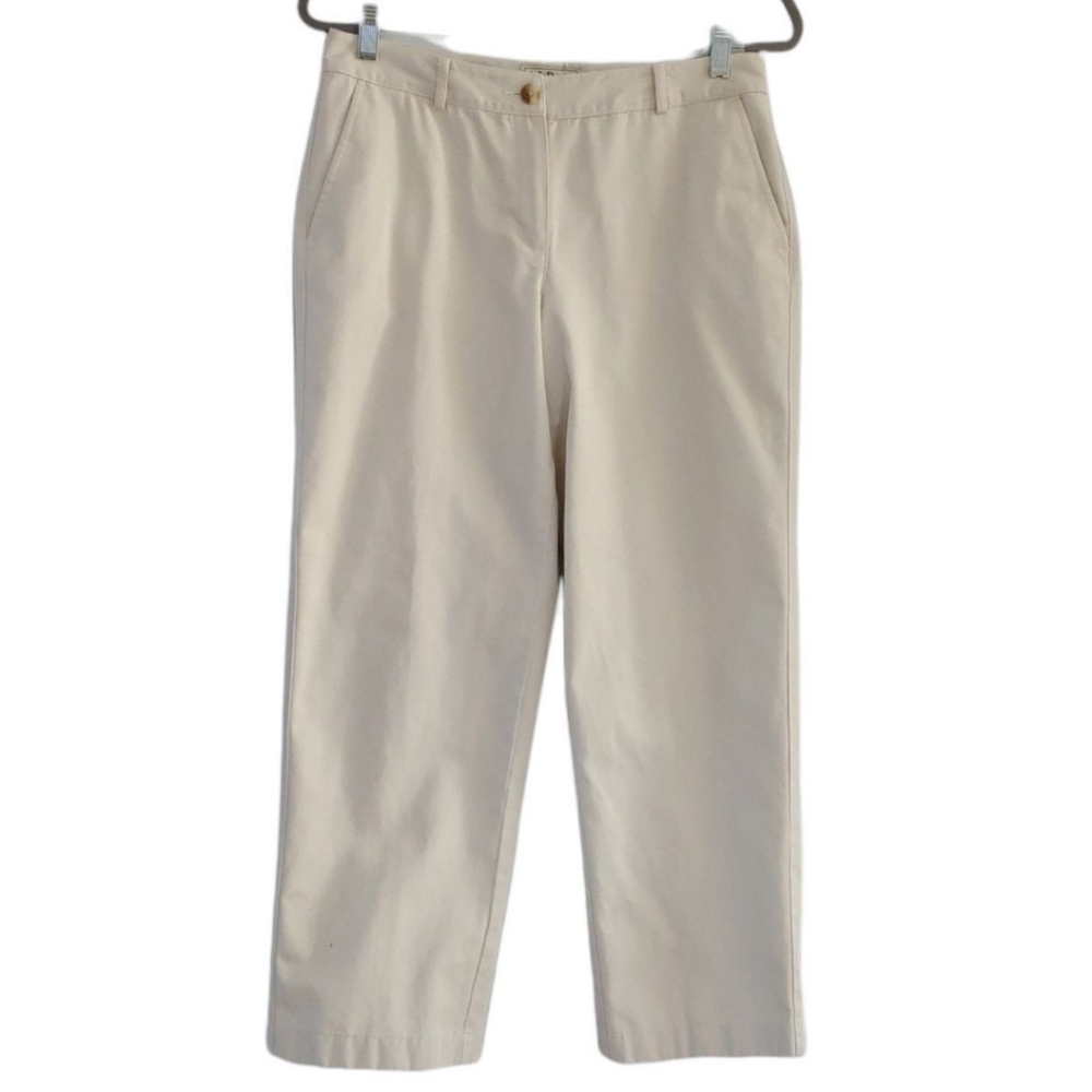 LL Bean  100% Cotton Light Tan / Putty  Pants Size 8P